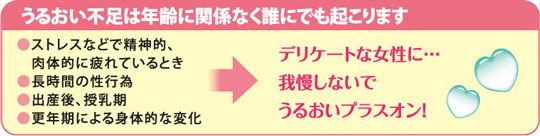 うるおい不足は年齢に関係なく誰にでも起こります